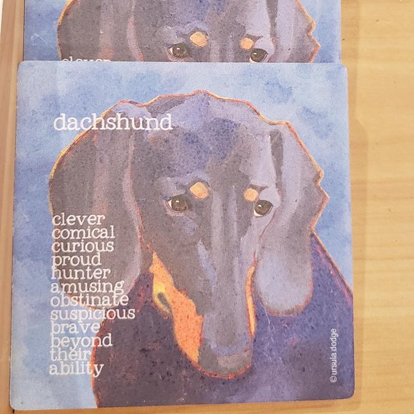 Absorbent Stone Coasters - Dachsund - Picture 2 of 2